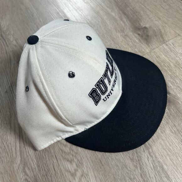 Vintage Butler Bulldogs Hat Snapback College Wool White Cap Made in USA - Picture 7 of 8